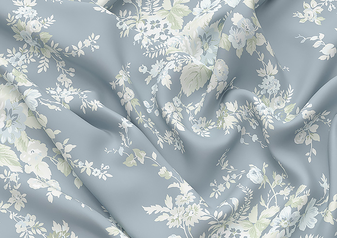 Shabby Chic by Rachel Ashwell Garden Floral, Dusky Blue - Twist&Fit Roman Blind - Image 4